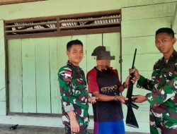 Gencar Penyuluhan Hukum, di Hari Sumpah Pemuda, Satgas Yonarhanud Terima Senpi Dari Warga