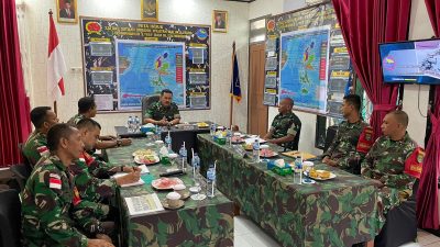 Tim Asistensi Teknis Pusat Teritorial Angkatan Darat Kunjungi Satgas Yonarhanud 3/Yby