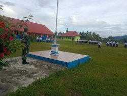 Wujudkan Karakter Bangsa, Babinsa Jadi Irup di SMPN 6 Wasile
