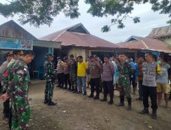 Peduli Lingkungan, Koramil 1508-04/Malifut Bersama Forkopimcam dan Warga Kerja Bakti