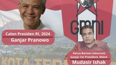 Seruan Untuk Alumni GMNI Malut Agar Memenangkan Ganjar di Pilpres 2024
