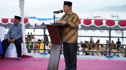 Staf Ahli Bidang Keuangan, Ekonomi dan Pembangunan, Mulyadi Wowor saat membaca sambutan Gubernur Malut (foto/Adpim)