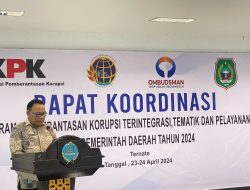 Rakor Pemberantasan Korupsi Bersama KPK, Sekprov Minta Penyelenggara Pemerintah Jaga Integritas