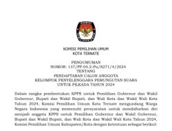 KPU Ternate Resmi Buka Pendaftaran KPPS Untuk Pilkada 2024