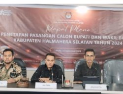 KPU Halsel Resmi Tetapkan Empat Paslon di Pilkada 2024