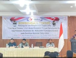 Untuk Pengawasan yang Efektif, Bawaslu Halsel Bimtek Jajaran di Tingkat Bawah