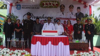 Pemerintah Kecamatan Kao Sukses Gelar Upacara HUT RI ke-80