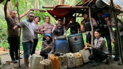 Operasi Pekat Kie Raha II, Polres Halut Musnahkan Ratusan Liter Miras