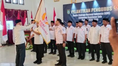 Wagup Malut Lantik Pengurus KONI Kepulauan Sula