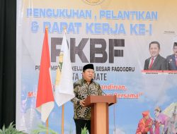 Hadiri Pelantikan PKBF Kota Ternate, Rizal Tegaskan Jaga Nilai Budaya