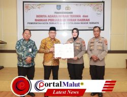 Pemkot Hibah Bangunan Eks Ditreskrimum Polda Malut ke Polres Ternate