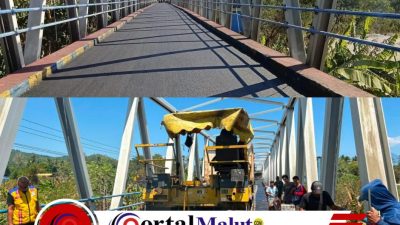 Dikebut BPJN Malut, Pekerjaan Perbaikan Jembatan Ake Oba Tuntas 100 Persen